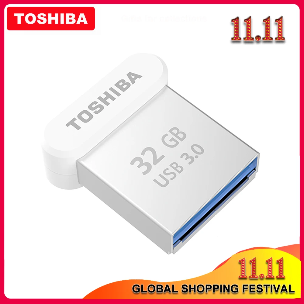 100% Оригинальный TOSHIBA флеш-накопитель USB 3 0 32 GB/64 GB U364 Металл Мини Палец Flash Memory Stick до