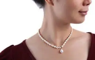 Ожерелье из натурального пресноводного жемчуга 7-9 мм | Украшения и аксессуары