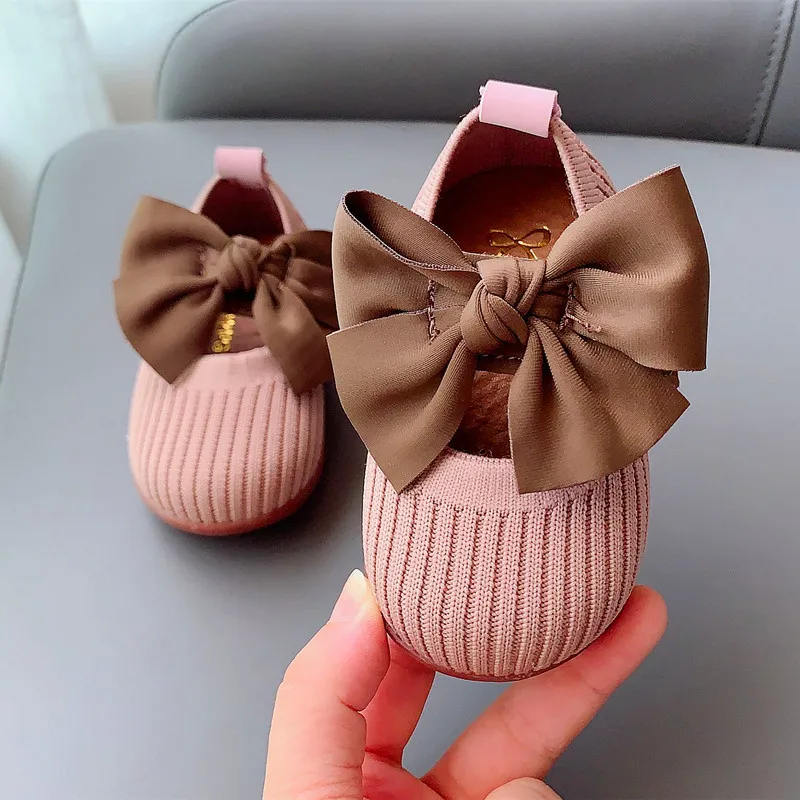 Spring Autumn Baby First Walker Shoes Kids Butterfly knot Girls Baby Shoes Infant Casual Shoes