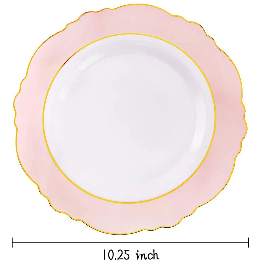 Одноразовая обеденная тарелка в стиле барокко 20 шт. | Дом и сад