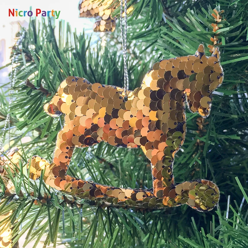 Nicro 3 шт/Набор DIY рождественское Сердце Звезда Дерево Ткань Подвеска со стразами украшения Рождественские подарки дерево Noel Weihnachten украшение# Chr82