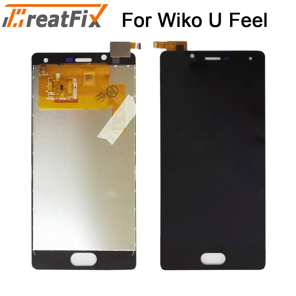 U Feel Black Протестированный сенсорный экран дигитайзер ЖК-дисплей для Wiko u feel Ufeel Lite ЖК-дисплей с сенсорным экраном в сборе ЖК-дисплей ufeel go u feel fab - Цвет: U Feel Black