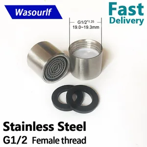 WASOURLF 2 шт. G12 грубая резьба 19 мм внутренняя резьба из нержавеющей стали водосберегающий аэратор кран аксессуары кран Носик пузырьков