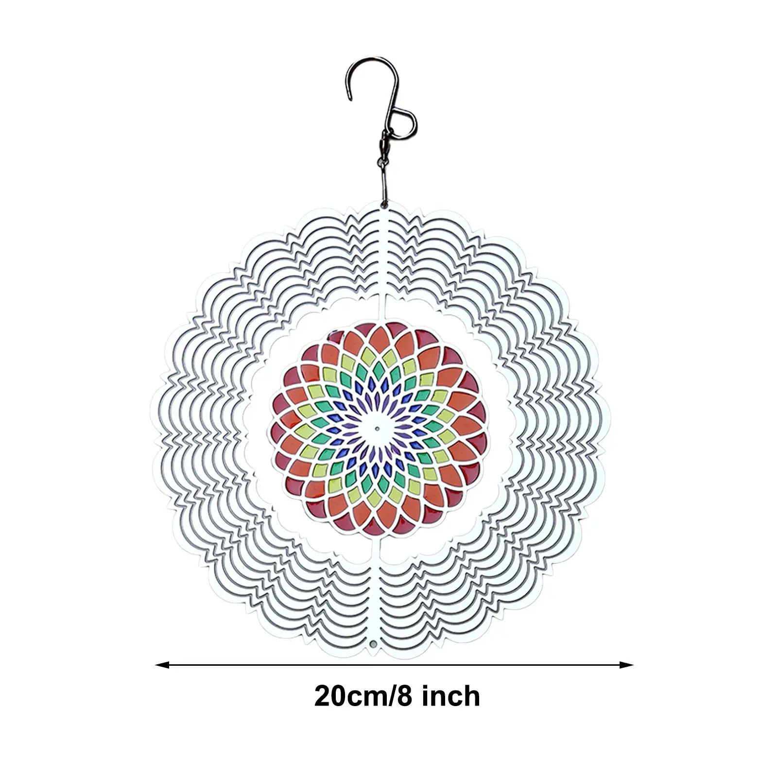 

Stainless Steel Wind Spinner Colorful 3D Hanging Wind Chimes Sound Pendant Home Garden Yard Decoration Gifts For Girls