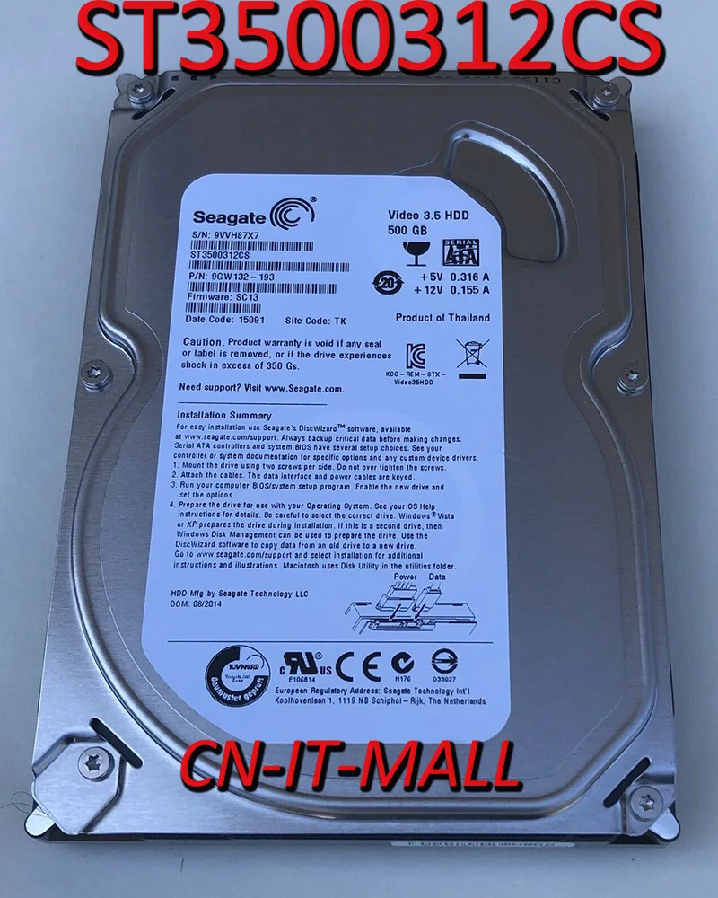 

Внутренний жесткий диск Seagate Pipeline HD ST3500312CS, 500 ГБ, 8 Мб кэш-памяти, SATA 3,0, ГБ/сек., 3,5 дюйма