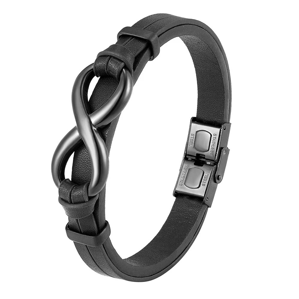 

Fashion 8-character Bracelet Leather Bracelet personalized versatile men's bracelet leather rope jewelry