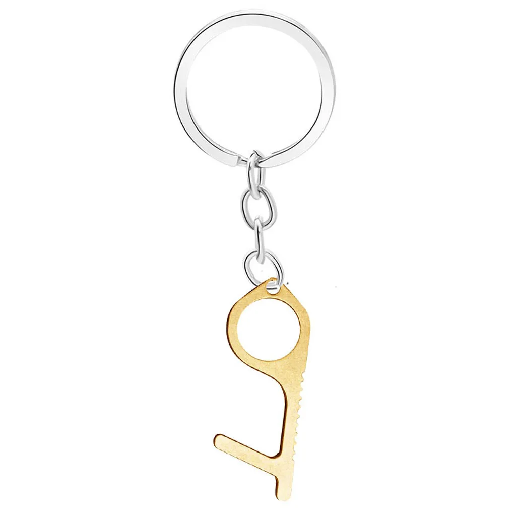 Contactless Safety Isolation Brass Keychain The Safe And Easy Way -Safety Door Opener Key | Обустройство дома