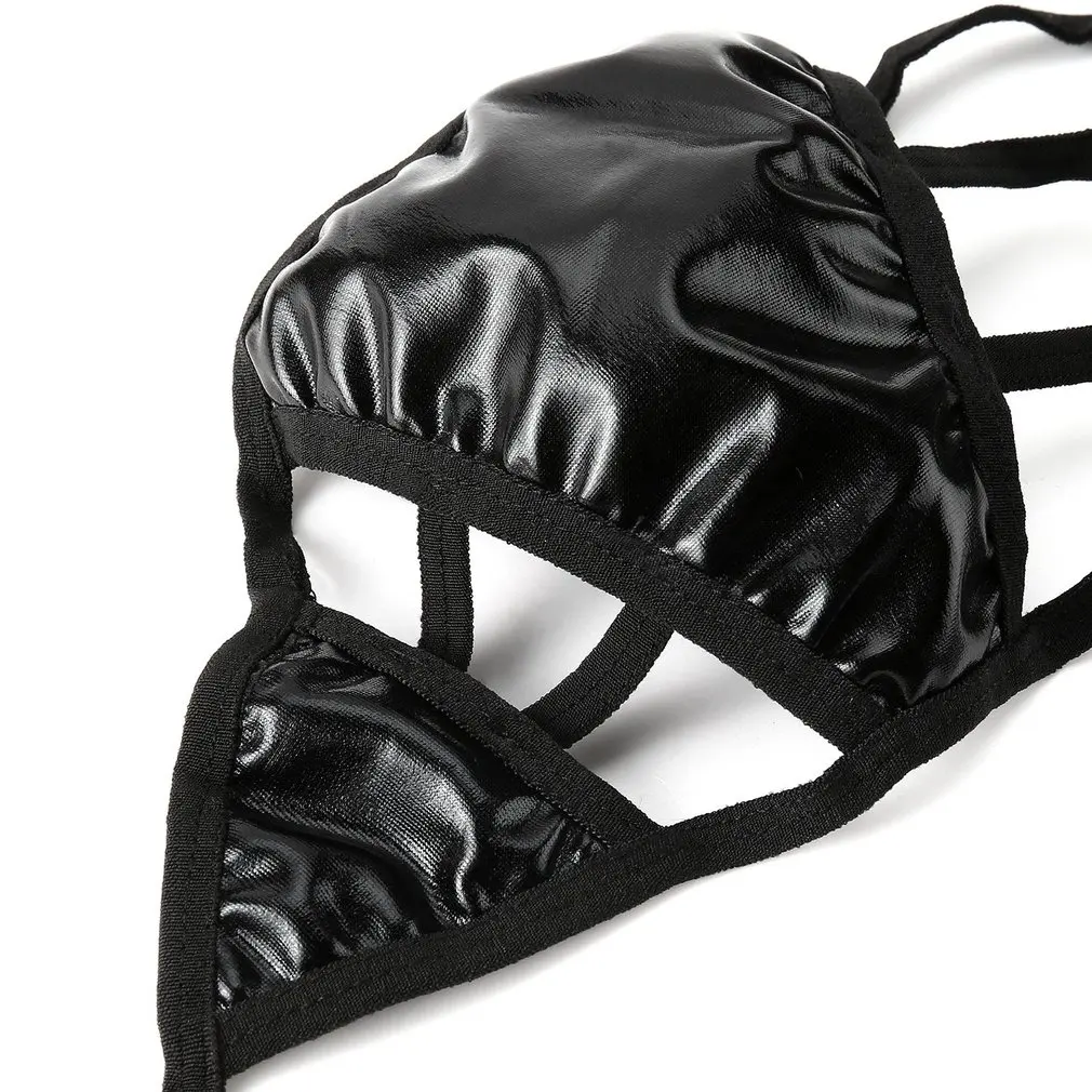 Женское сексуальное кожаное бикини из искусственной кожи женские горячие черные