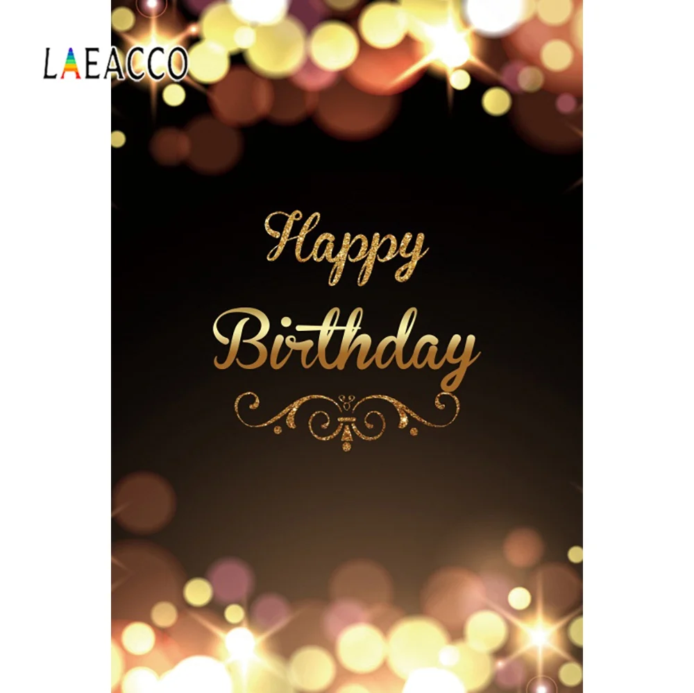 Laeacco виниловые фоны красочный горошек светильник боке с днем рождения