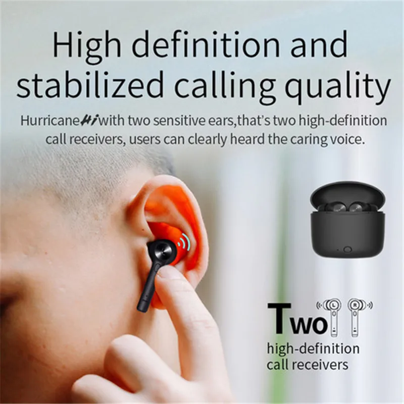 Bluedio Bluetooth 5.0 Sports Waterproof Ear Hook Wireless Headset earbuds Touch