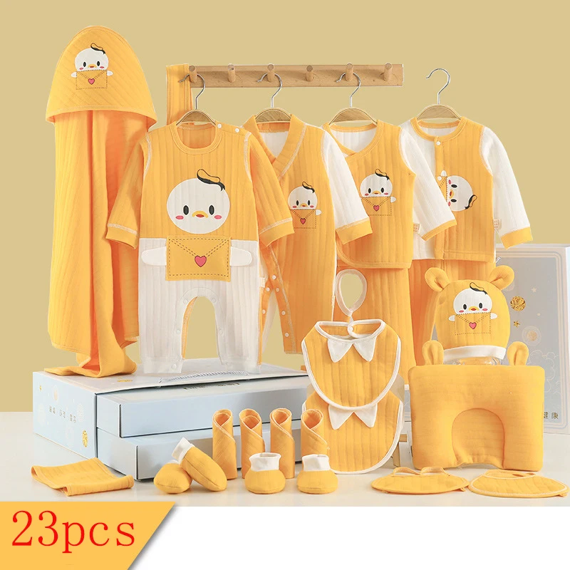 0-6 Months Baby Romper Sets Cotton Boys bodysuits  for Girls Clothes Cartoon 23 Pcs/set
