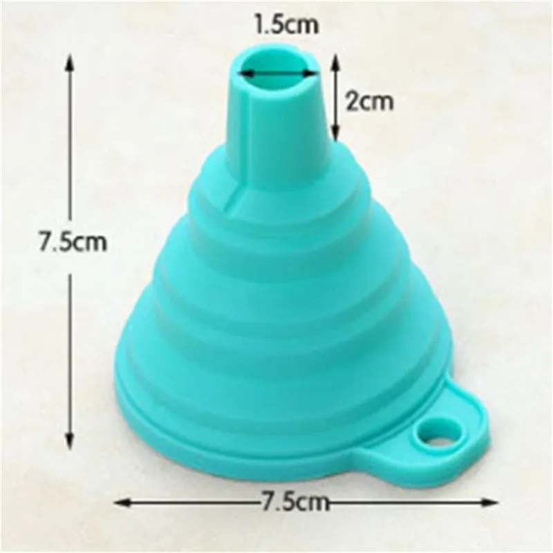 

1PC Silicone Folding Telescopic Long Neck Funnel Creative Household Liquid Dispensing Mini Funnel Kitchen Tools