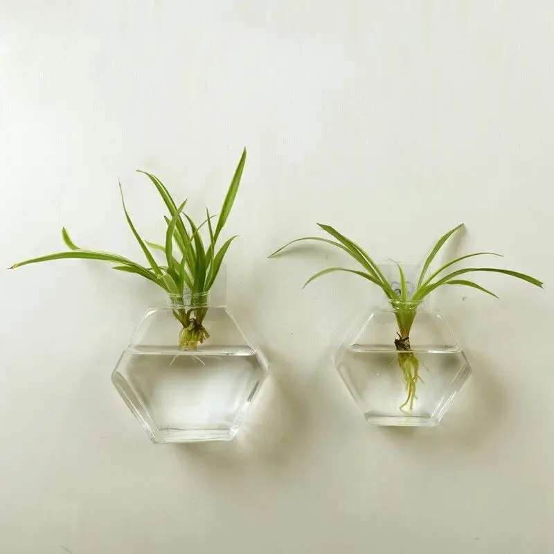

New Home Living Wall Hanging Glass Vase Hydroponic Terrarium Fish Tank Plant Flower Pot Decor