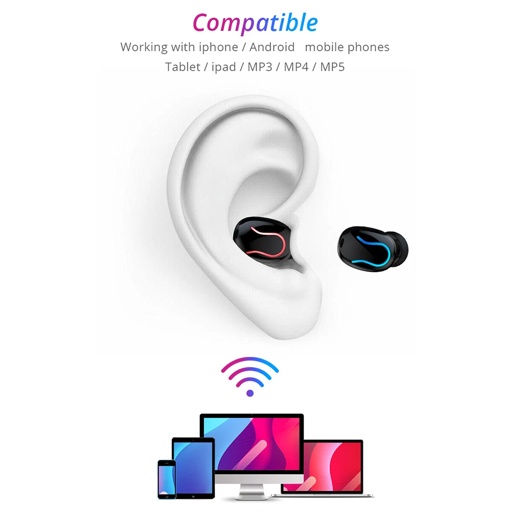 Bluetooth 5,0 наушники TWS Touch True беспроводные наушники IPX7 водонепроницаемые наушники 8D стерео гарнитура с шумоподавлением для телефона