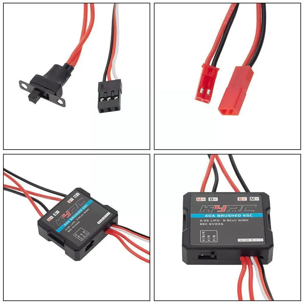

40a For Wpl C24 C34 D90 Mn99s Motor Speed Rc Esc 2/3khz Forward Reverse Brush Brake Controller Boat Car Prototank Top Regul H2w5