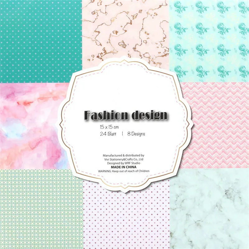 KSCRAFT 24 листа модный дизайн скрапбукинг бумага оригами художественная для фона