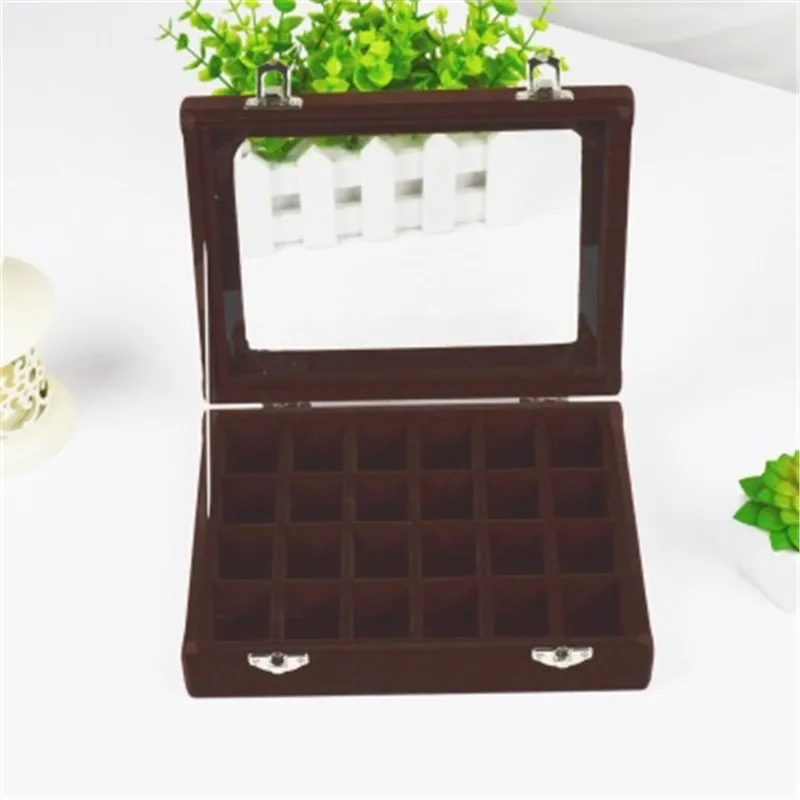 Бархатная стеклянная шкатулка для ювелирных изделий 20*15*4 5 см | Украшения и