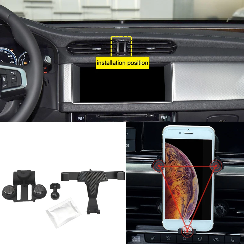 

Левый руль! Подставка для смартфона для Jaguar XF X260 2016 2017 2018 2019