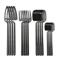 16pcs reusable cutlery set 304 stainless steel gold cutlery set dinnerware set flatware set knife spoon and fork set