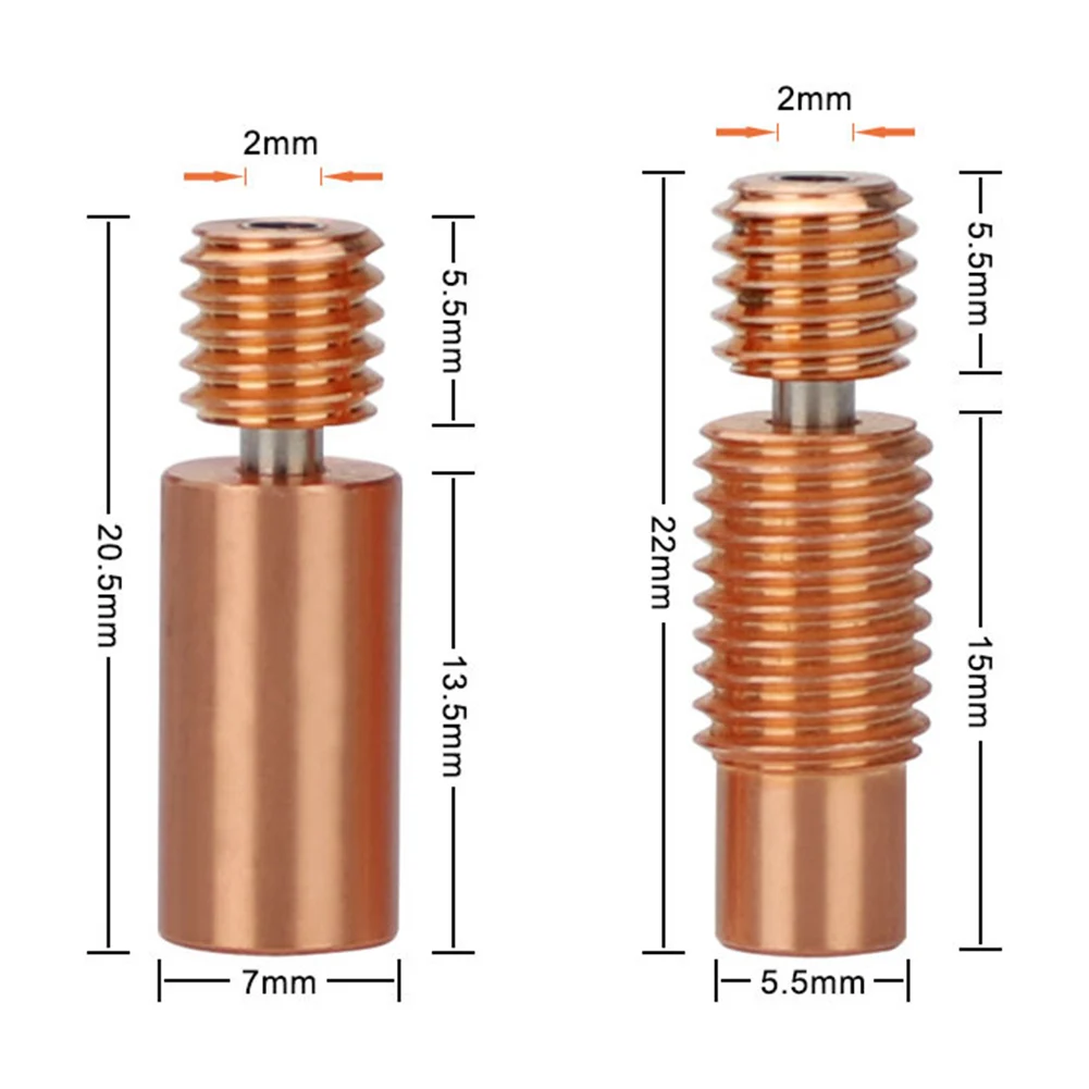 2 шт. биметаллический медный титановый Bi-Metal Heatbreak M7 для E3D V6 Prusa I3 MK3 Hotend блок