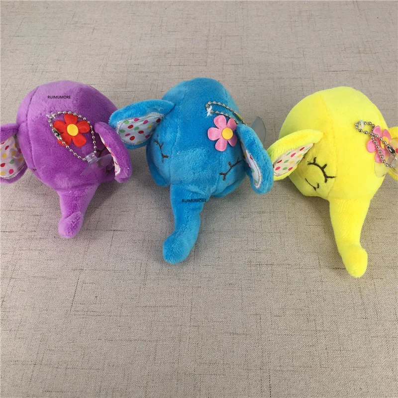 3 цвета цветок слон 13 см плюшевая мягкая игрушка кукла брелок Маленькая подвеска |