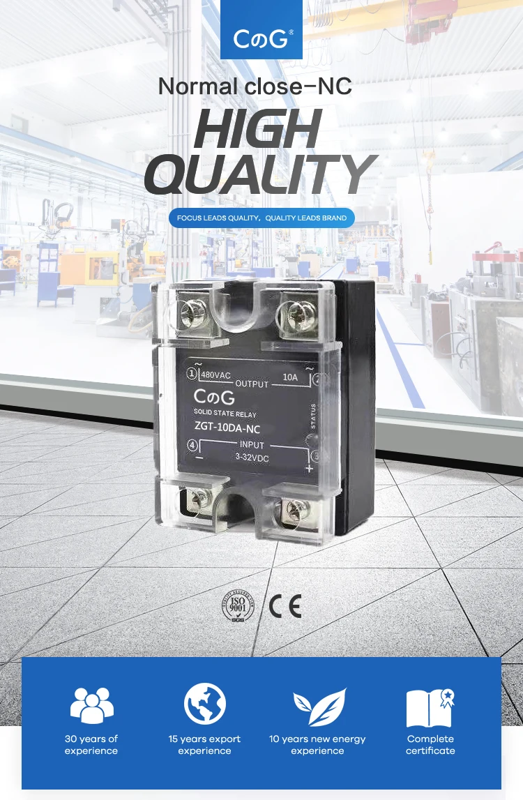 CG 60A 80A 100A DA NC нормально закрытый SSR Однофазный DC контроль AC теплоотвод SSR-60DA 80DA 100DA NC твердотельное реле