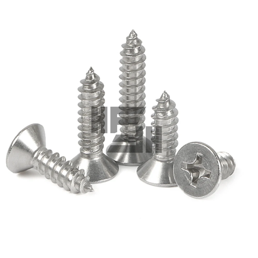 10 шт. M3 Нержавеющая сталь Самонарезающий винт с потайной головкой головной