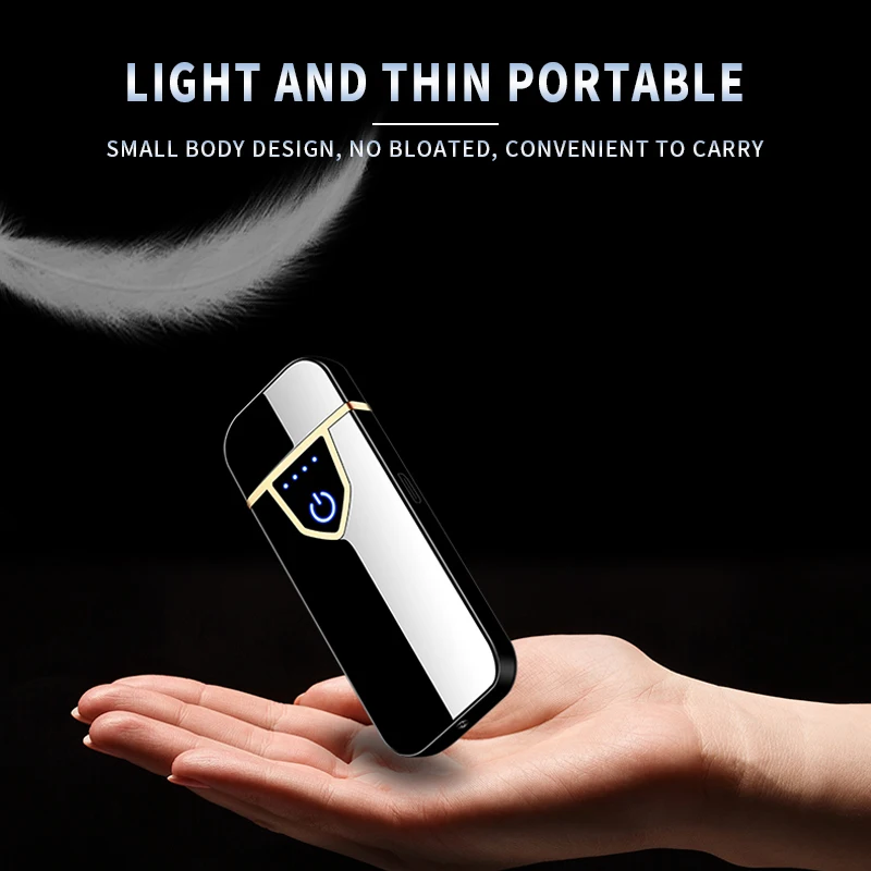 Аккумуляторная зажигалка для сигарет Классическая модная ветровка индукция AI USB