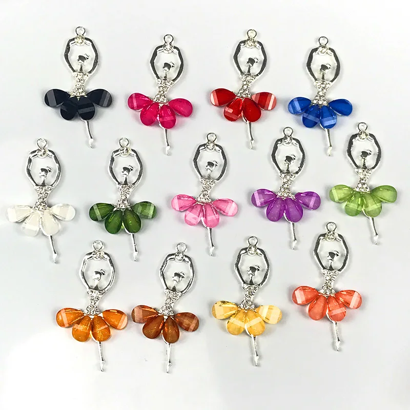 2017New 80 шт. балетное платье для танцев девочек Стразы Кулоны из нержавеющей