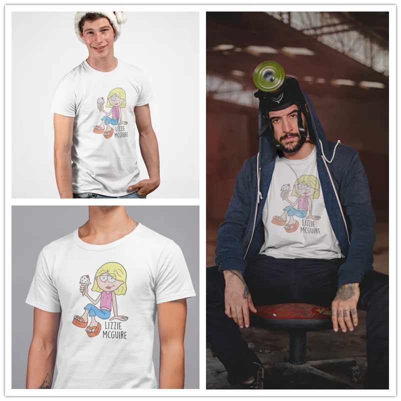 Duff футболка Lizzie Mcguire 6xl Пляжная Забавный принт 100 хлопок мужская с короткими
