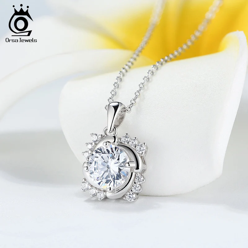 ORSA JEWELS обувь очаровательного дизайна 100% 925 серебро роскошь большое циркониевое