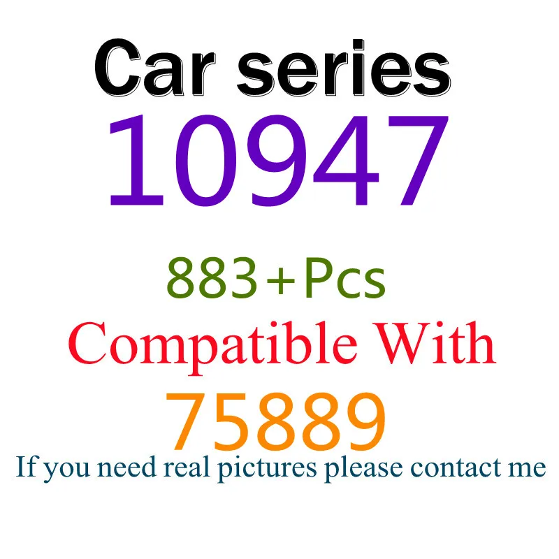 

883Pcs 10947 Building Block Toy Car Series 75889 Assembled Building Block Children's Toy Holiday Gifts