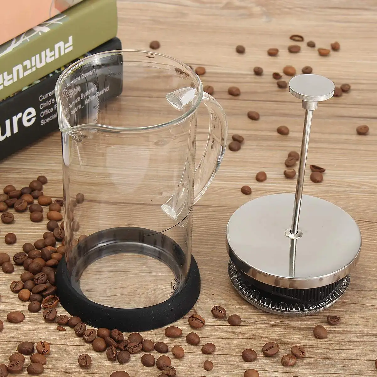 

1 шт., термостойкий стеклянный чайник для кофе, 600 мл