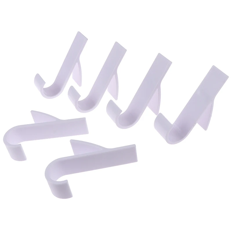 6 шт. белый домашний кухонный душевой крючок для полотенец пластиковая вешалка