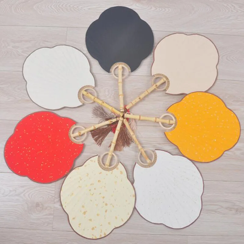 

20pcs Rice Paper Blank Fan Traditional Craft Chinese Hand Fan Vintage Bamboo Root Fans