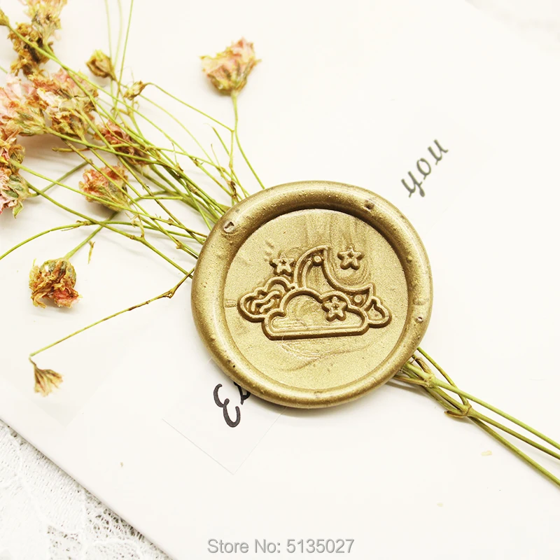 Звезды и луна воск фотобумага Свадебный Воск штамп Набор печатей для воска