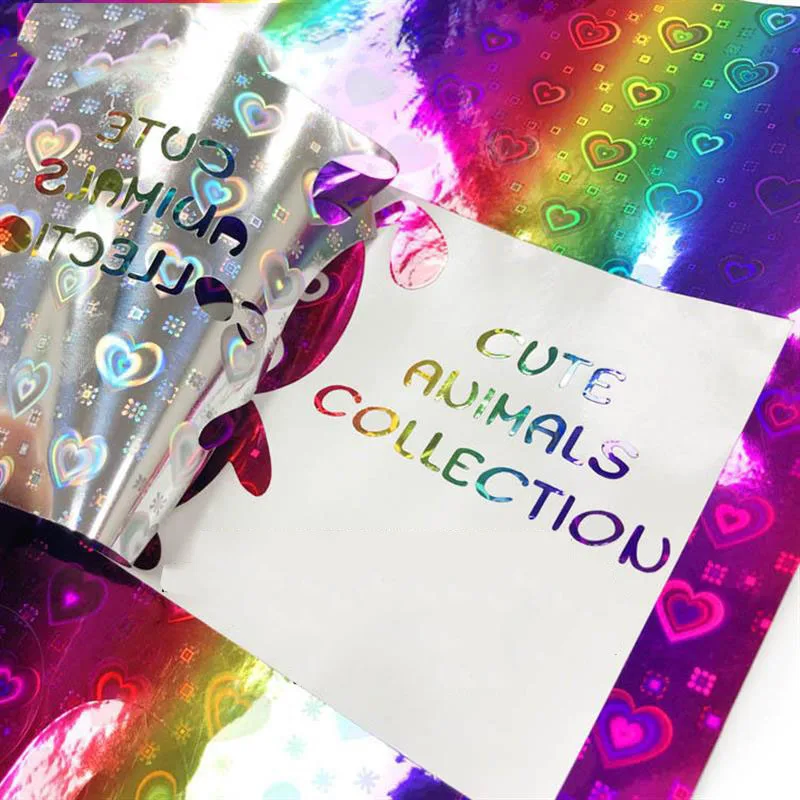 Голографический Радужный градиент Перманентный клейкий ремесло виниловый знак