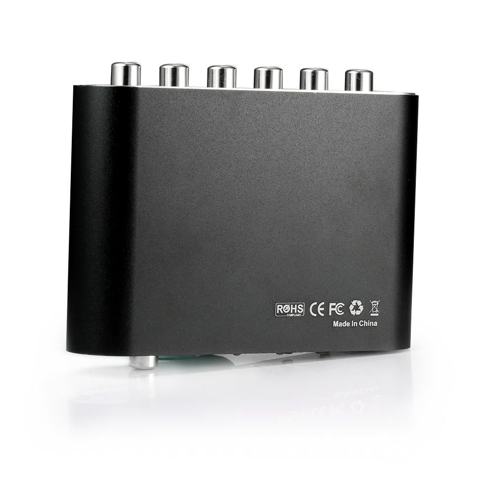 Цифро аналоговый преобразователь Оптический SPDIF 3 5 AUX коаксиальный 6 RCA HD аудио Rush 1