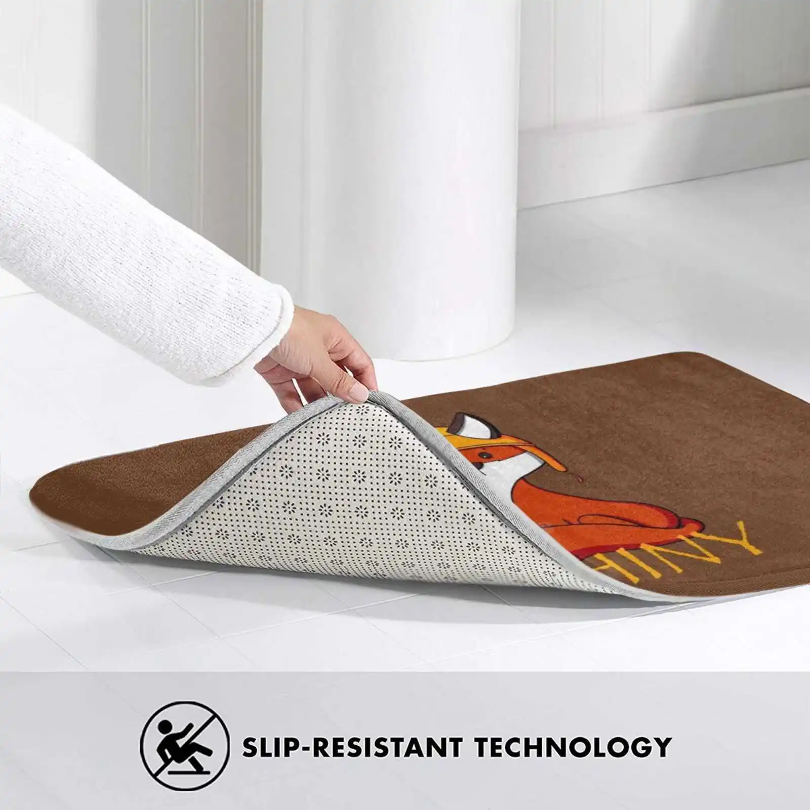 Блестящая лиса мягкий домашний Противоскользящий коврик для всей семьи