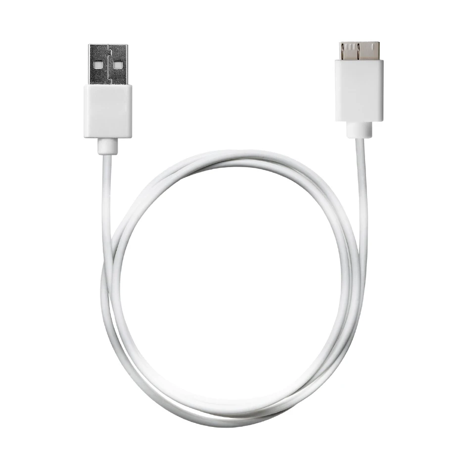 

Genuine 10-pin Micro-B USB 3.0 cable cord for WD for Hitachi for Toshiba for Seagate external hard drive white color