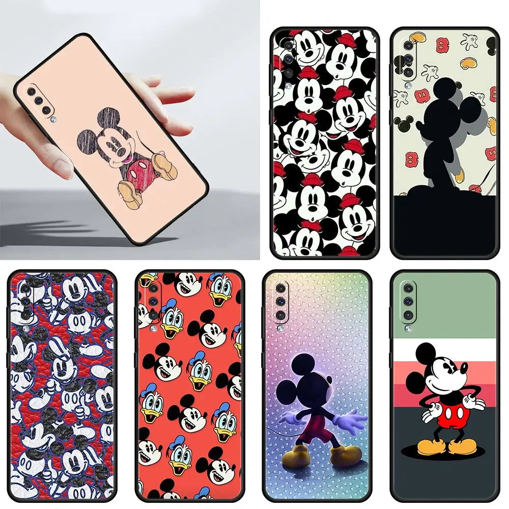 

Disney Mickey Minne Case for Samsung Galaxy A50 A10 A70 A30 A20e A20s A40 A10s A7 2018 A90 5G Cases Black Soft Cover Shell