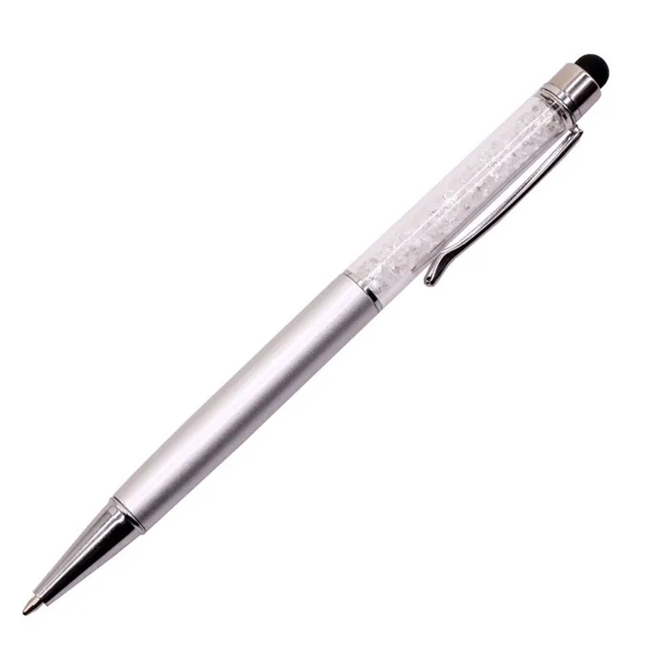 Capacitor silver 100 шт. металлическая Хрустальная шариковая ручка Конденсатор наконечник 0,7 мм синий запасной ручка длина 145 мм десять цветов ручка стержень дополнительные школьные принадлежности - Цвет: Capacitor silver