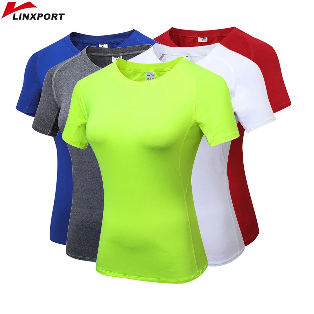 Fitness Women's Shirts Quick Drying T Shirt Elastic Yoga Sport Tights Gym Running Tops Short Sleeve Tees Blouses Jersey camisole