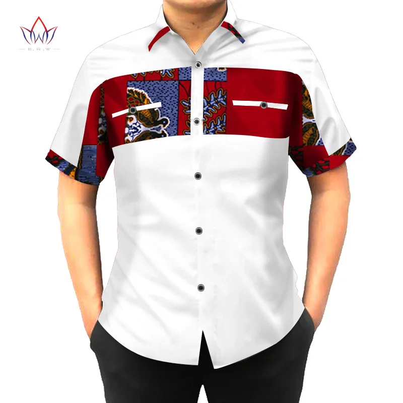 Одежда с Африканским принтом на заказ рубашка мужские рубашки Дашики коротким