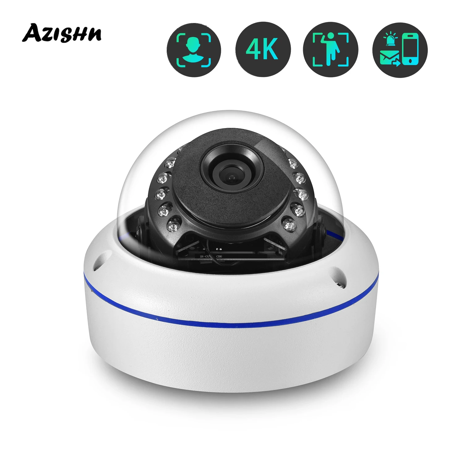 

IP-камера AZISHN H.265 для системы видеонаблюдения, 8 Мп, 5 Мп