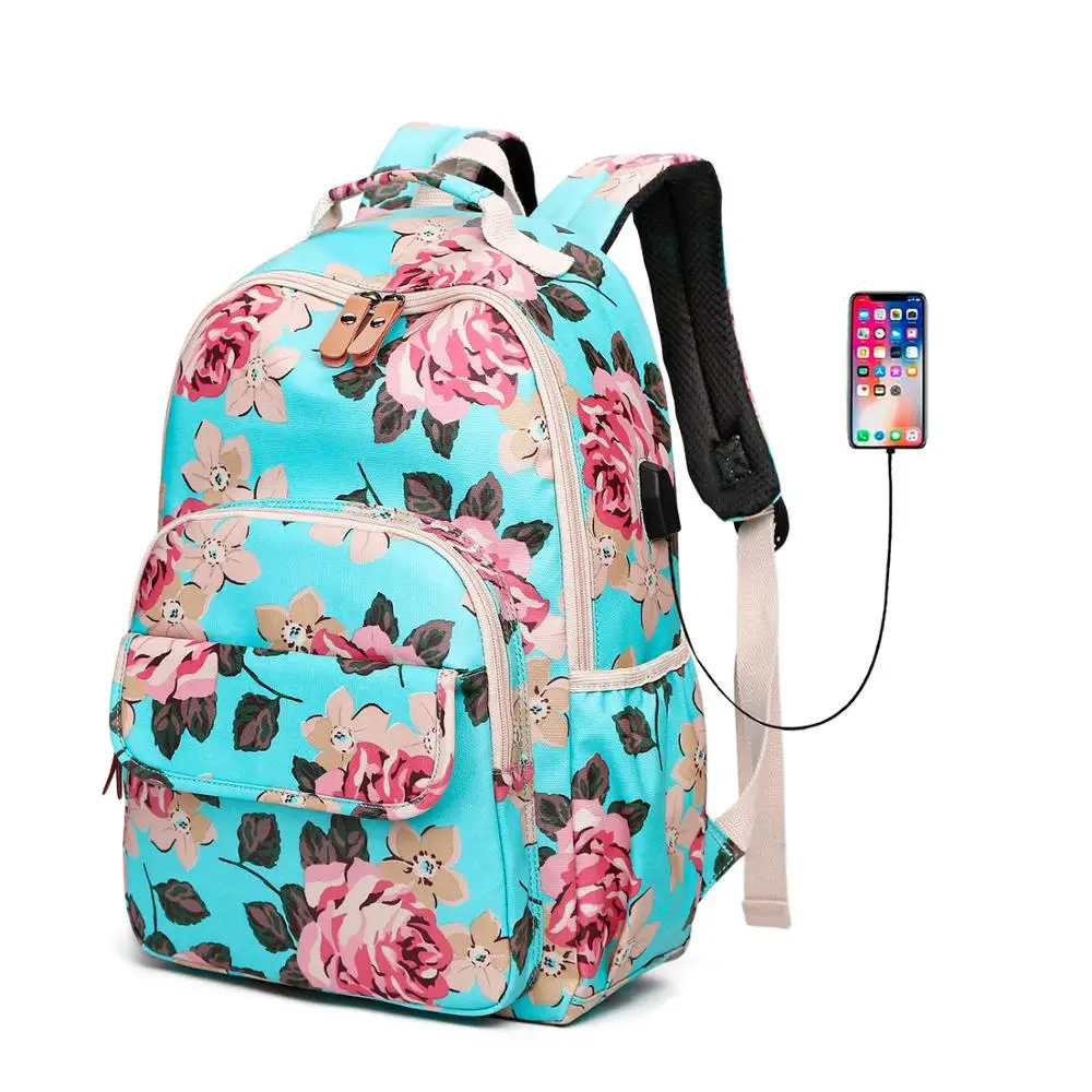 Рюкзак с цветочным принтом для девочек-подростков, школьный рюкзак для девочек-подростков, симпатичный школьный рюкзак для девочек, 2020