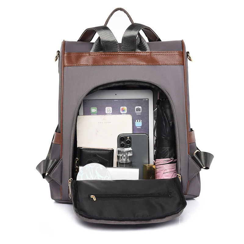 

Waterproof anti-theft backpacks ladies large capacity multifunctional shoulder bag girl Oxford zipper school bag travel backpack