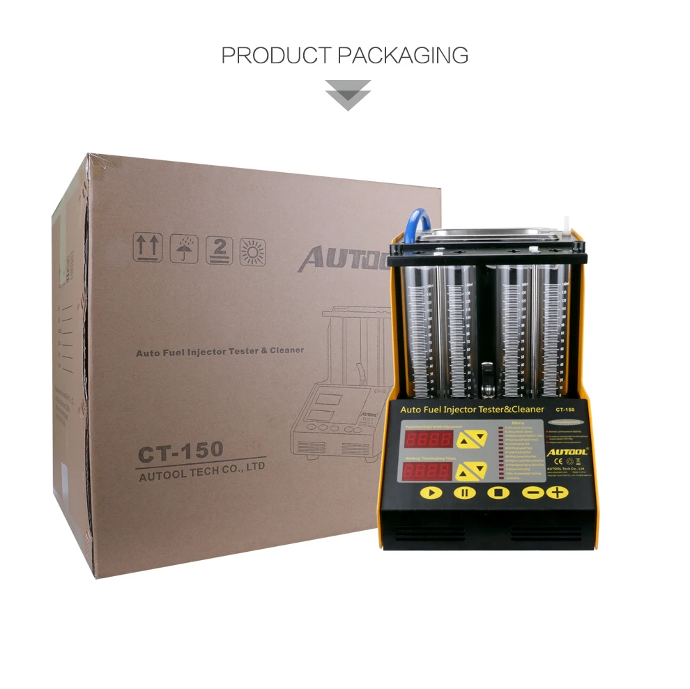 AUTOOL CT150 автомобильный топливный инжектор тестер машина для очистки инжектора
