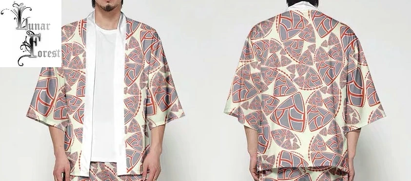 Японское кимоно юката Haori 3D печать Косплей женщин/мужчин мода лето Повседневная крутая короткий рукав