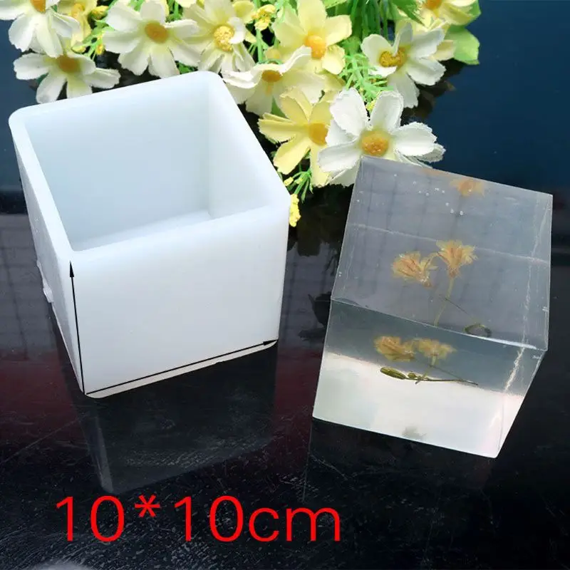 

10cm/4" Super Large Cube Square Silicone Mold Resin Casting Jewelry Making Tools